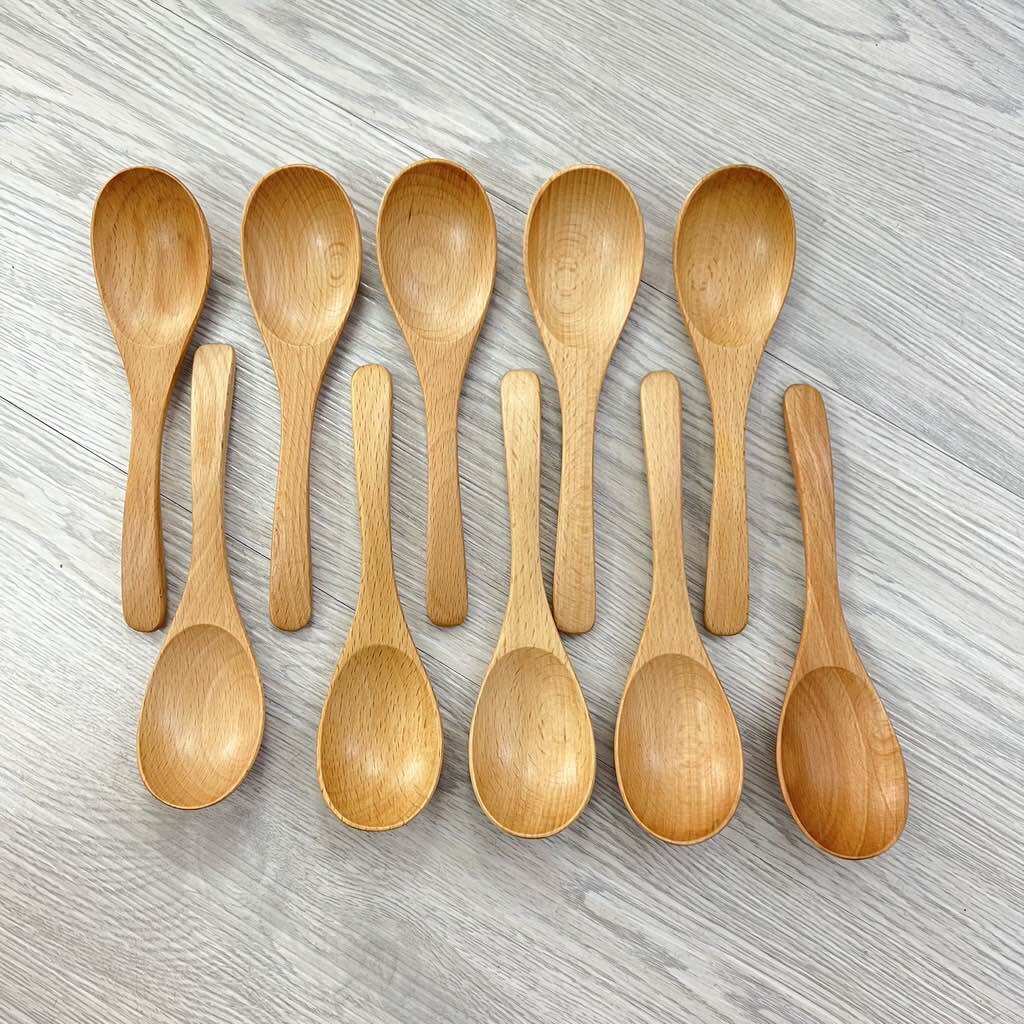 Muỗng gỗ xà cừ size nhỏ cute như hình MT2