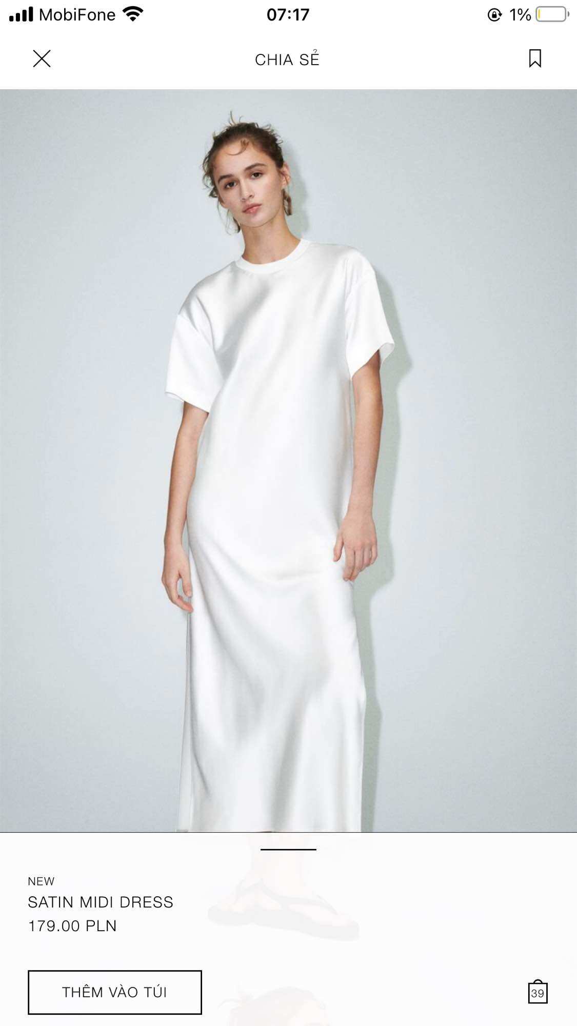 Đầm zara satin