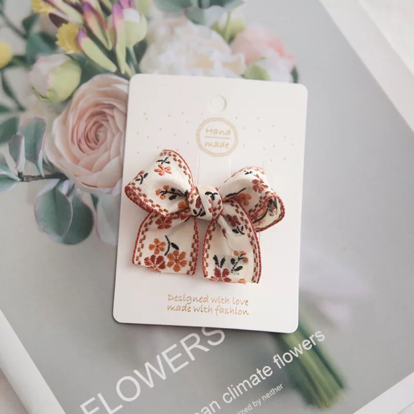 Kẹp tóc nơ vintage cho bé - Nơ cài tóc trẻ em