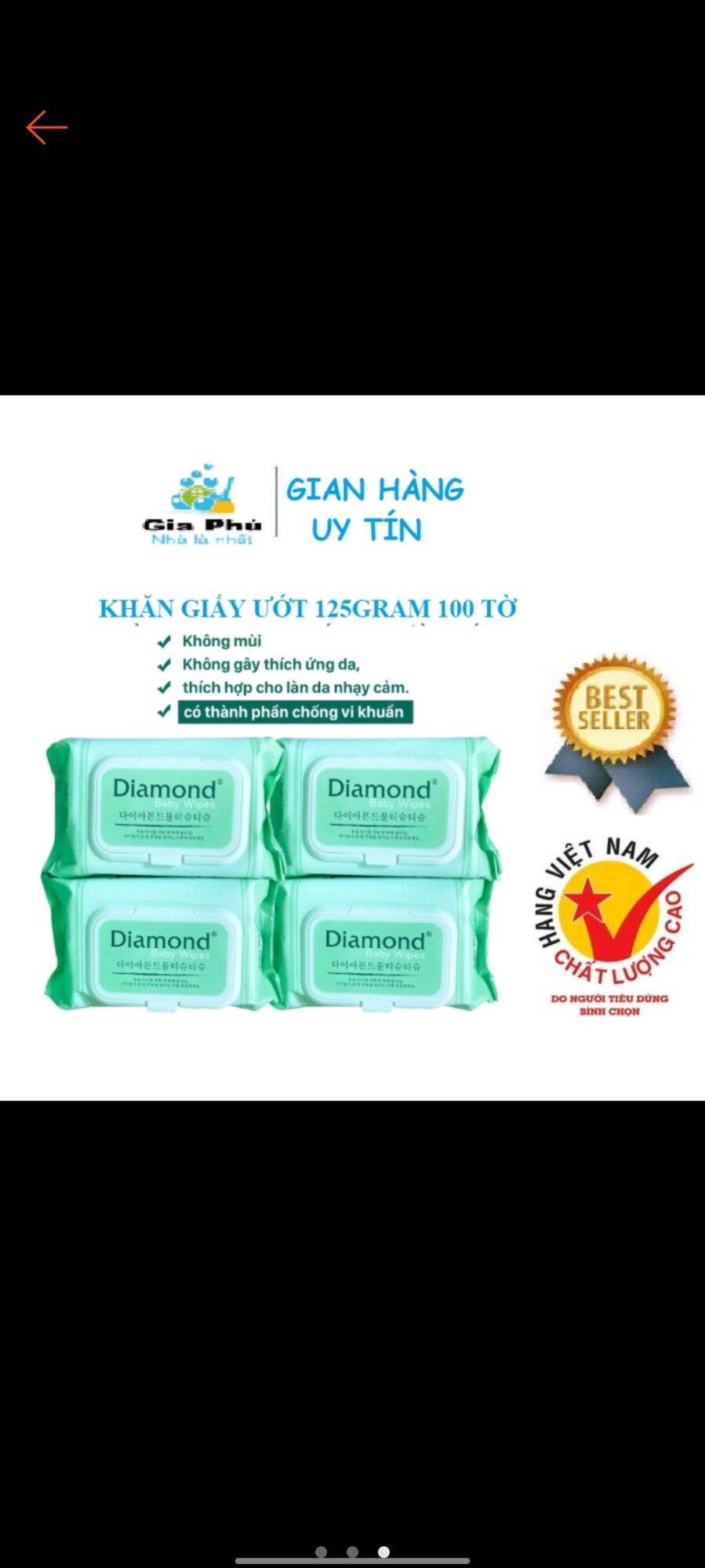 khăn giấy ướt tiêu chuẩn Hàn Quốc 100 tờ nặng 125gram đừng cho em bé và