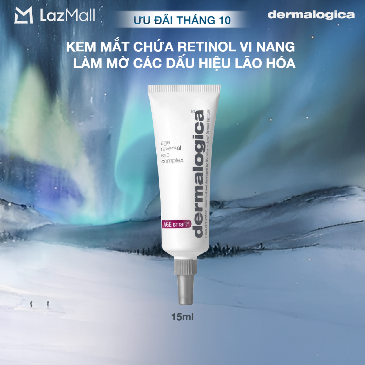 dermalogica age reversal eye complex 15ml, kem mắt chứa retinol đảo ngược dấu hiệu lão hoá