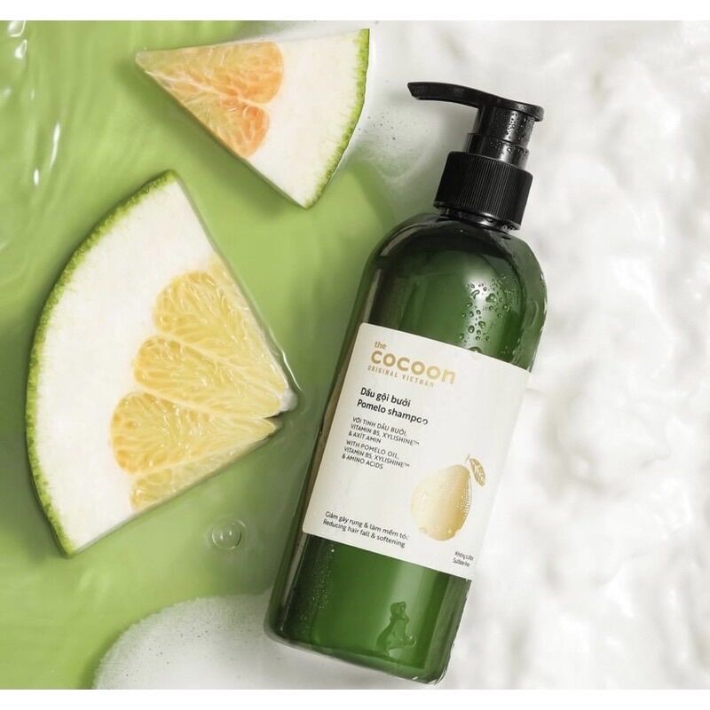 Dầu gội bưởi & dầu xả bưởi pomelo cocoon giúp mọc tóc giảm gãy rụng