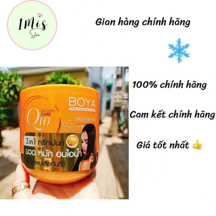 Kem ủ tóc boya q10 thái lan 500ml hiệu quả ngay từ lần đầu sử dụng, giúp tóc mềm mượt, óng ả, phục hồi