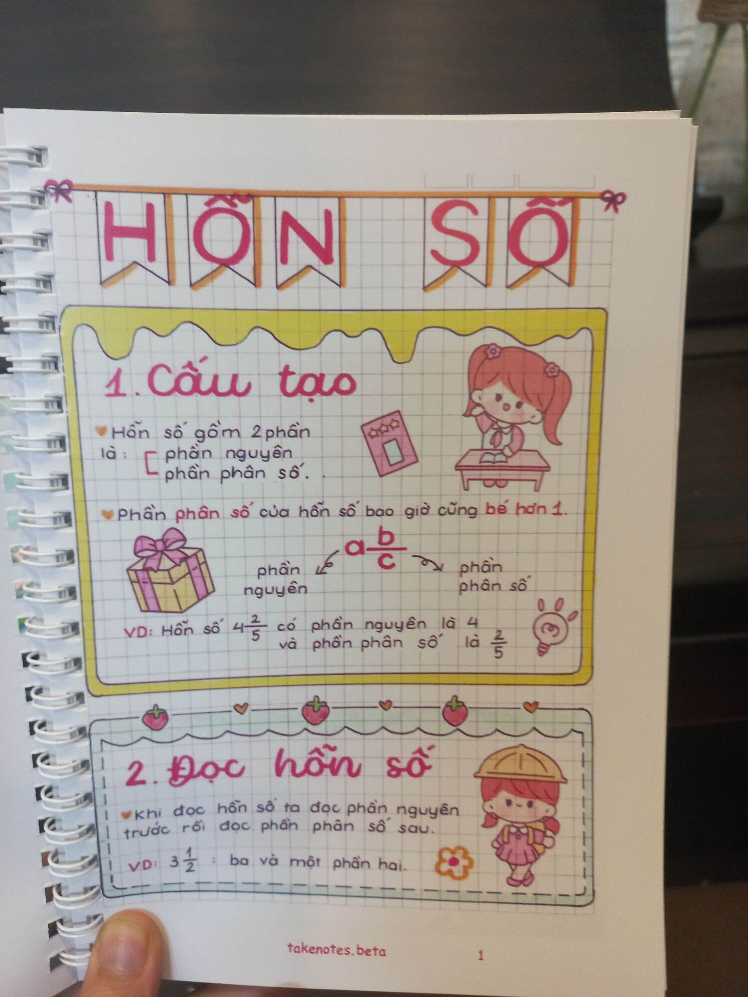 Sổ Takenote TOÁN 5 - khổ giấy A5