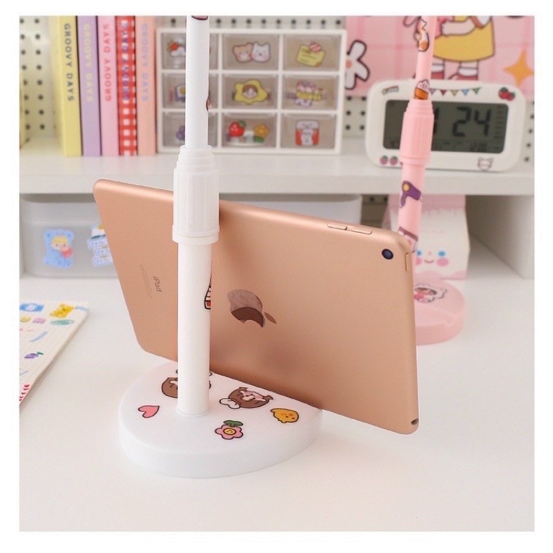 Giá đỡ điện thoại để bàn kèm sticker dán cute