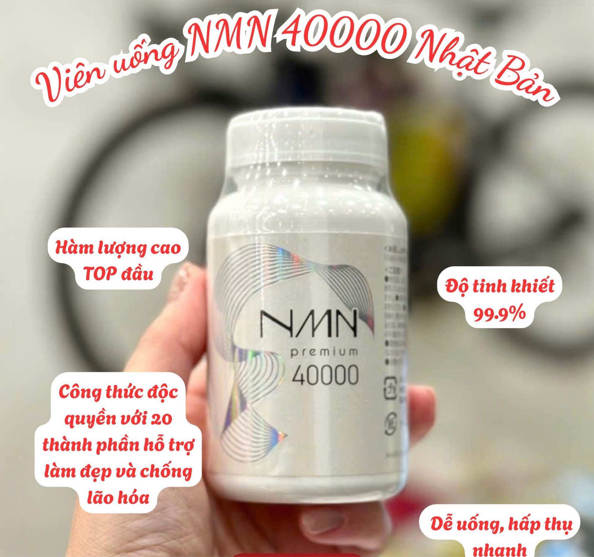 Viên uống NMN 40000 premium ngăn lão hoá da Nhật Bản
