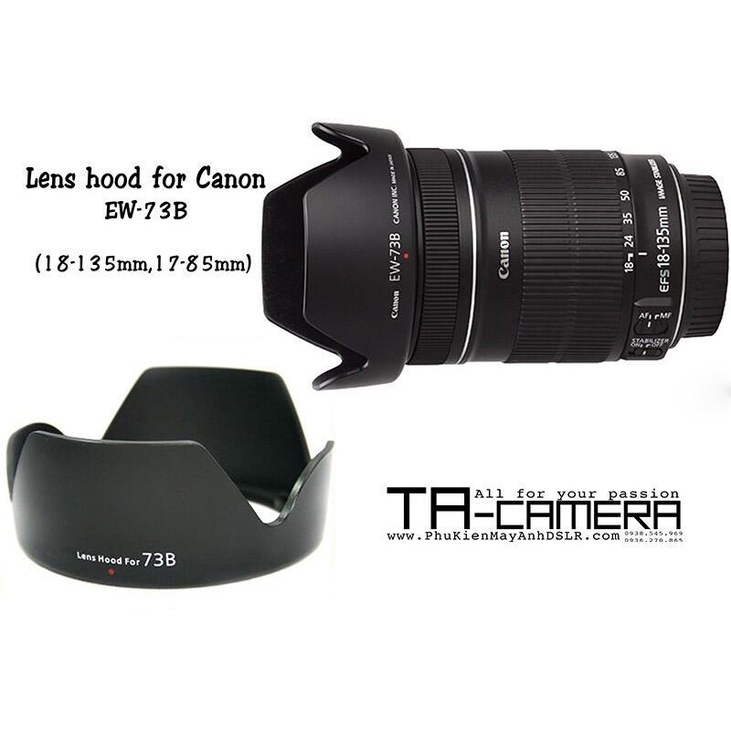 Lens hood for Canon EW-73B cho lens 18-135, 17-85mm