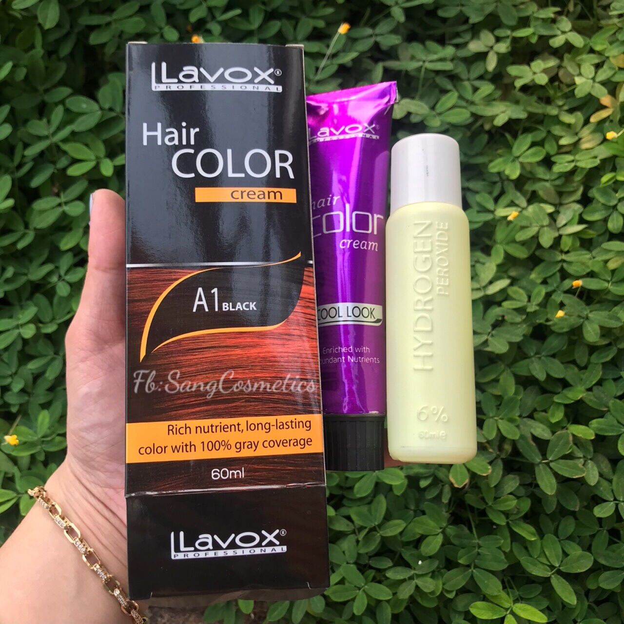Nhuộm đen phủ bạc lavox a1