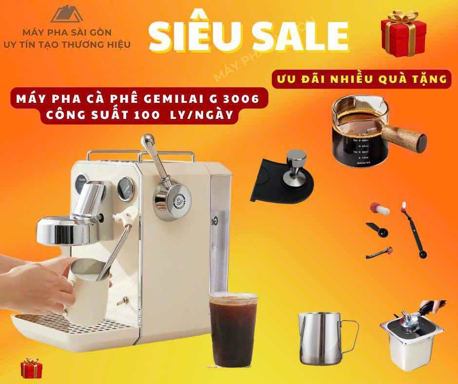 [ HCM ] Máy pha cà phê Gemilai G 3006 – Dòng máy pha cafe mới nhất từ Gemilai