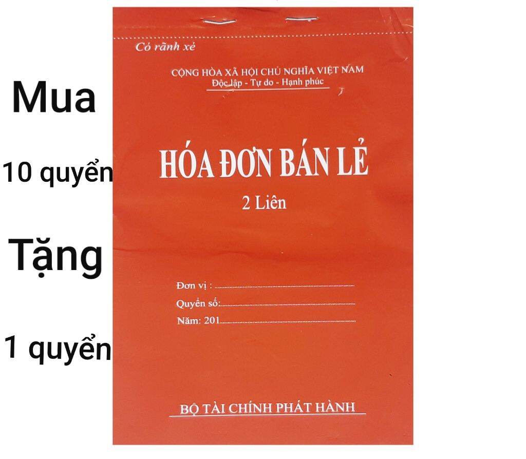 Hóa đơn bán lẻ a5 dày,đẹp 2 liên / 1 liên . mua 10 quyển tặng 1 quyển cùng loại
