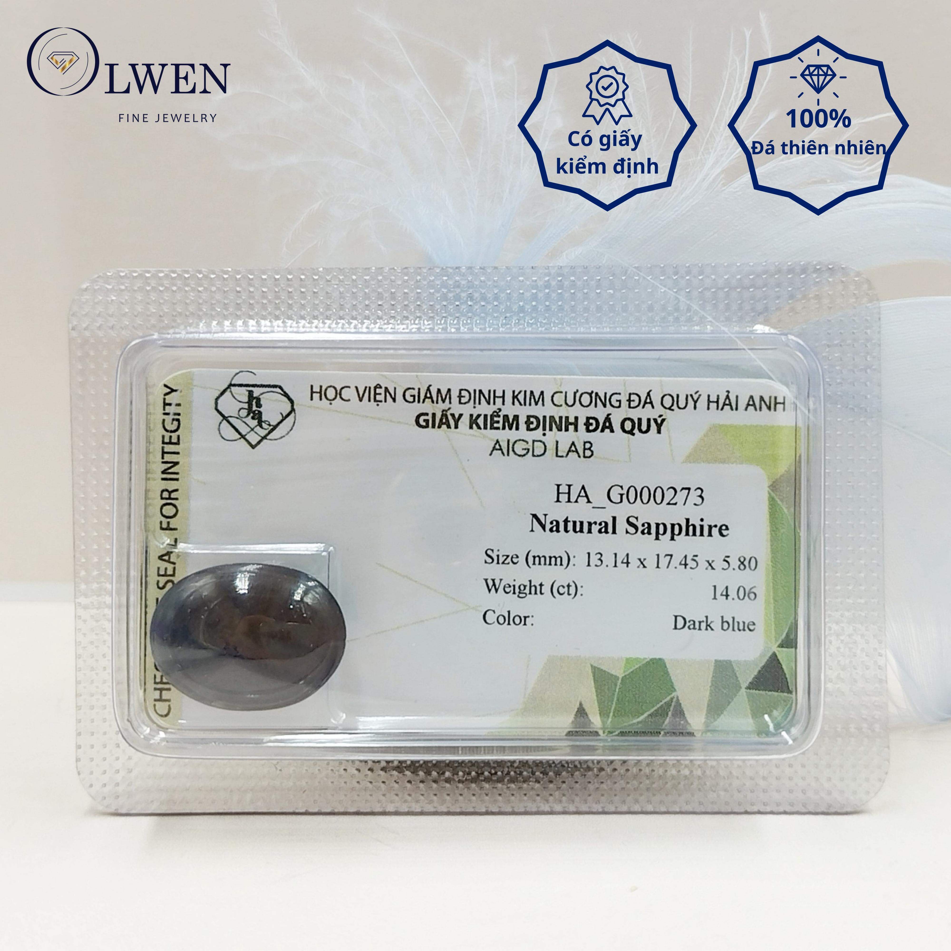 Viên Đá Sapphire Thiên Nhiên HA-G000273 Olwen