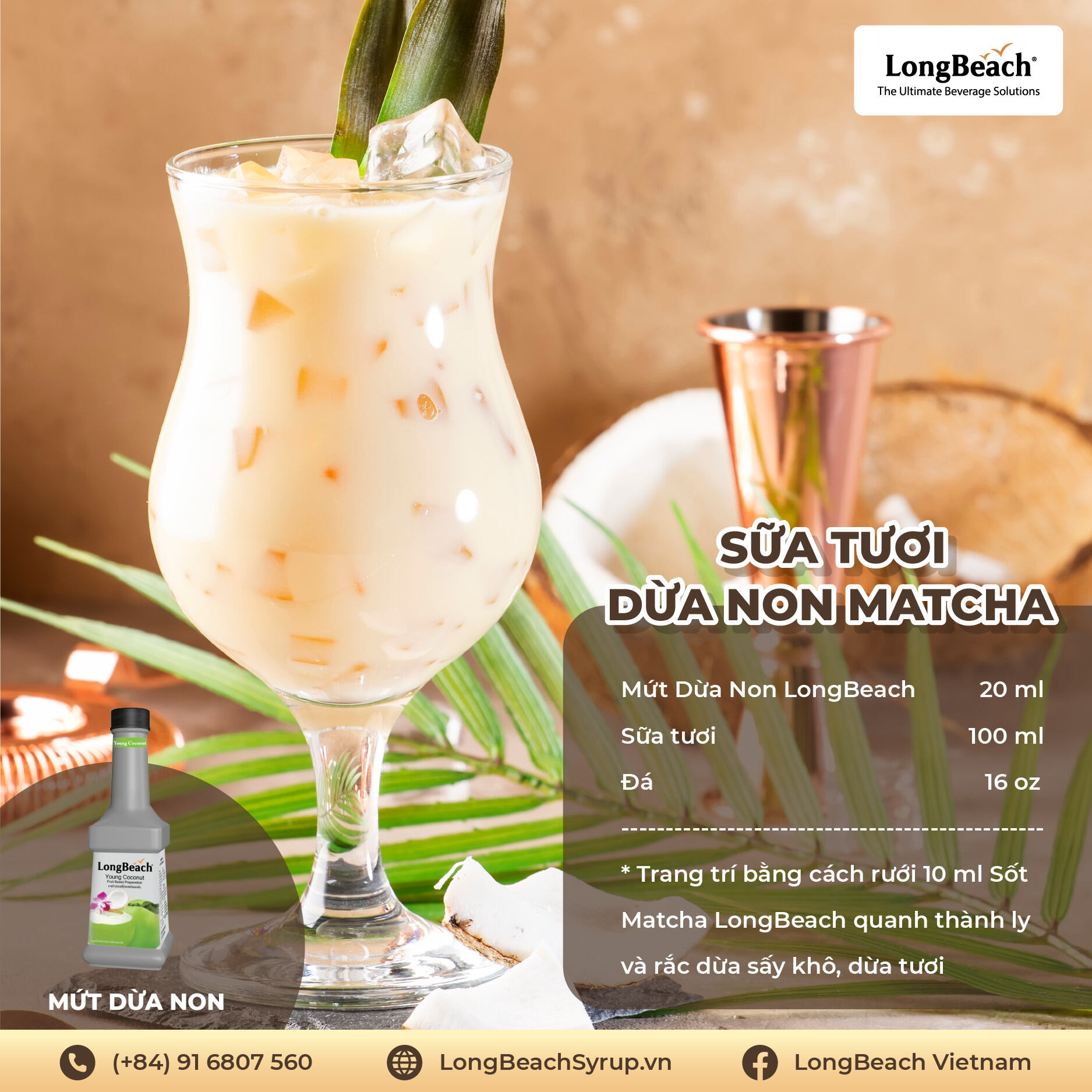 Mứt Dừa Non LongBeach 900ml