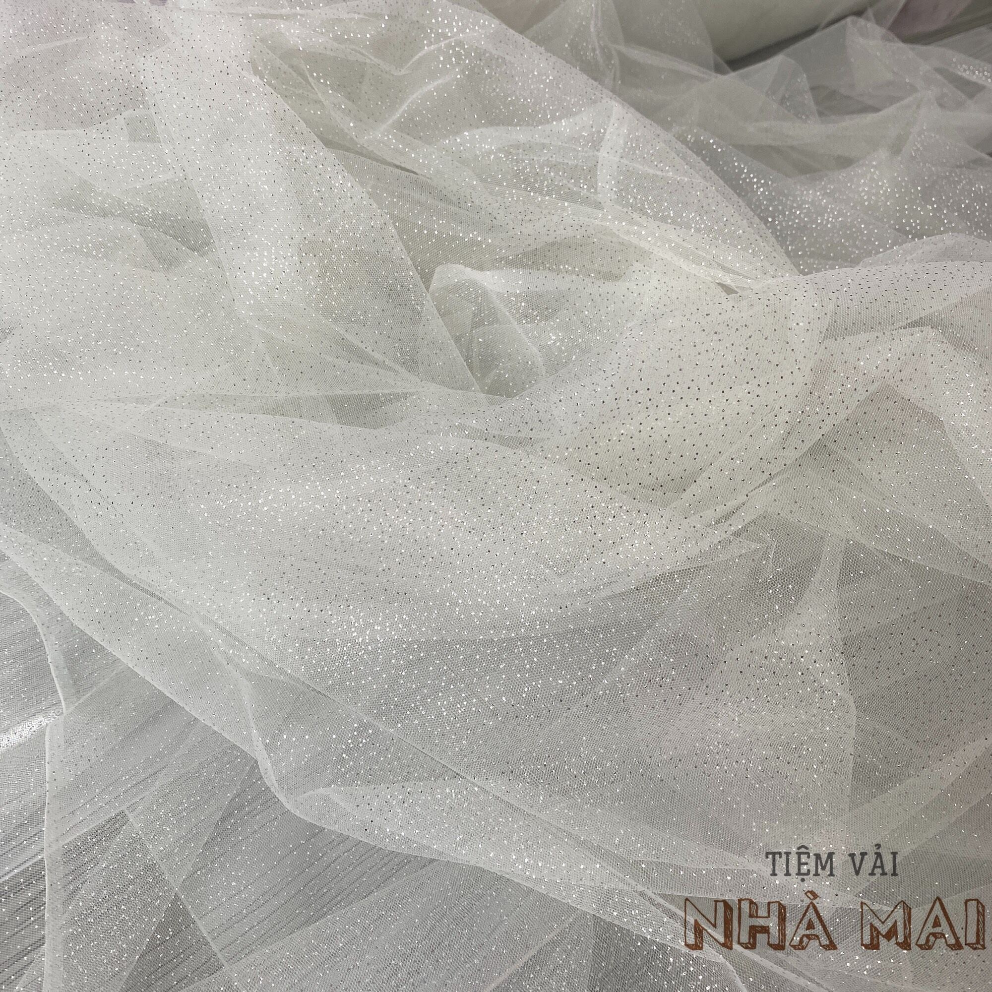Lưới Kim Tuyến Trắng Lấp Lánh
