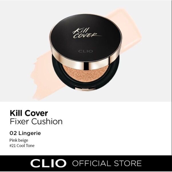 [Sét 2 lõi] Phấn nước CLIO Kill Cover Fixer Cushion Spf50+ Pa+++