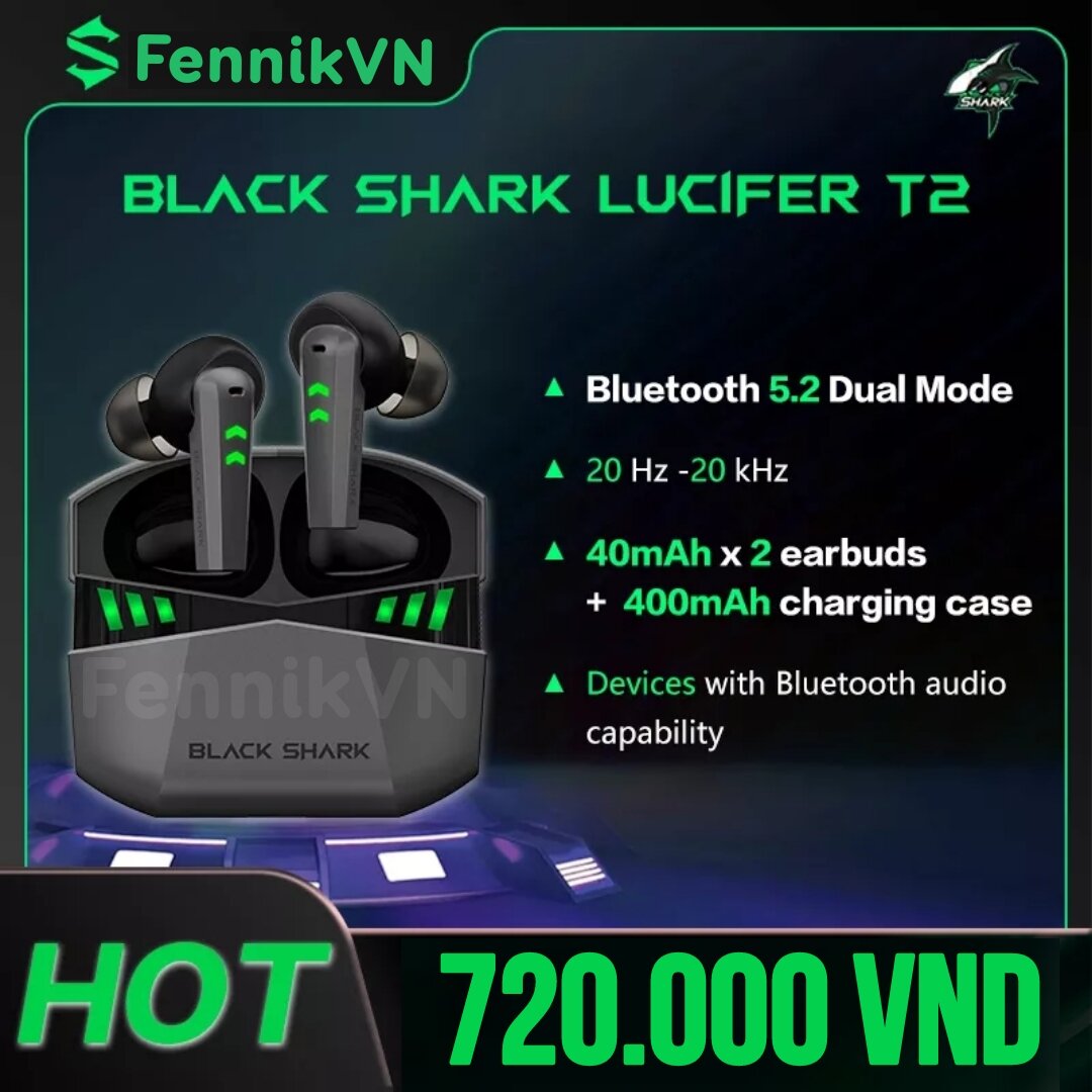 Tai Nghe Gaming TWS Xiaomi Black Shark Lucifer T2