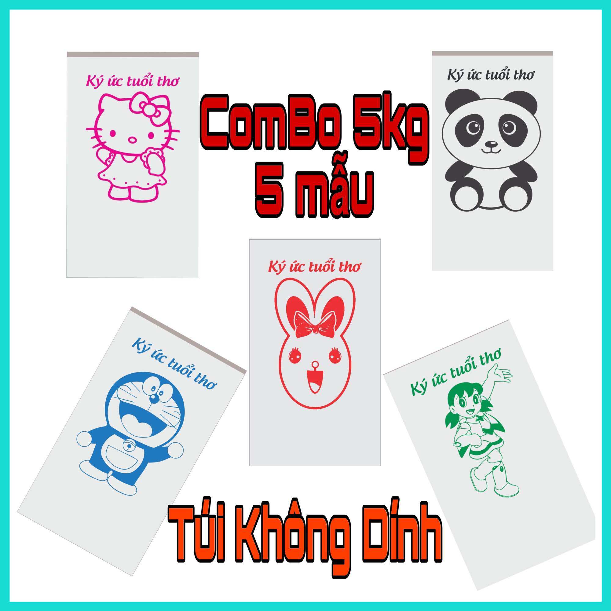 Combo 5kg 5 mẫu bọc đựng làm kẹo bông gòn.