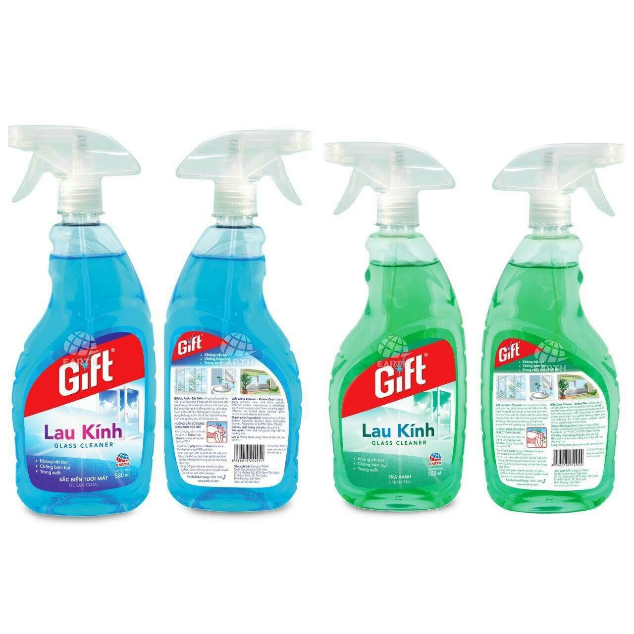 nước lau kính gift sắc biển 580ml.