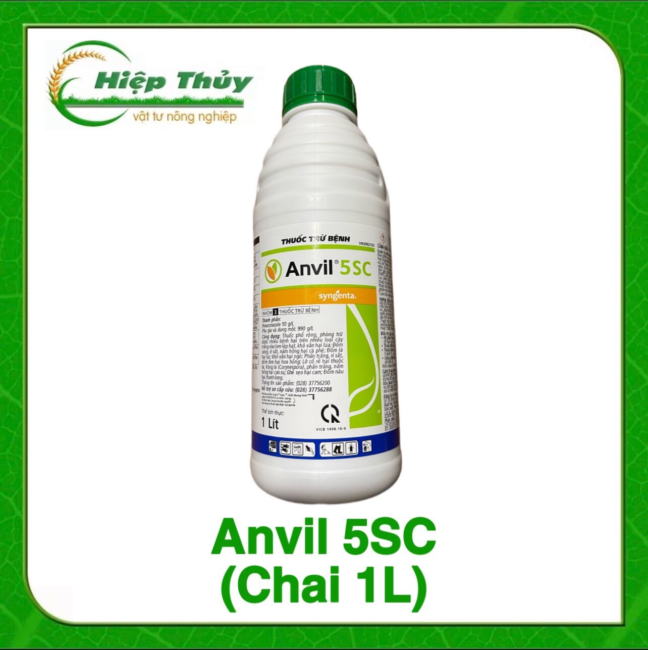 Thuốc trừ nấm bệnh Anvil 5SC | trừ nấm cho cây trồng chính hãng Syngenta -Thuỵ Sỹ | chai 1L