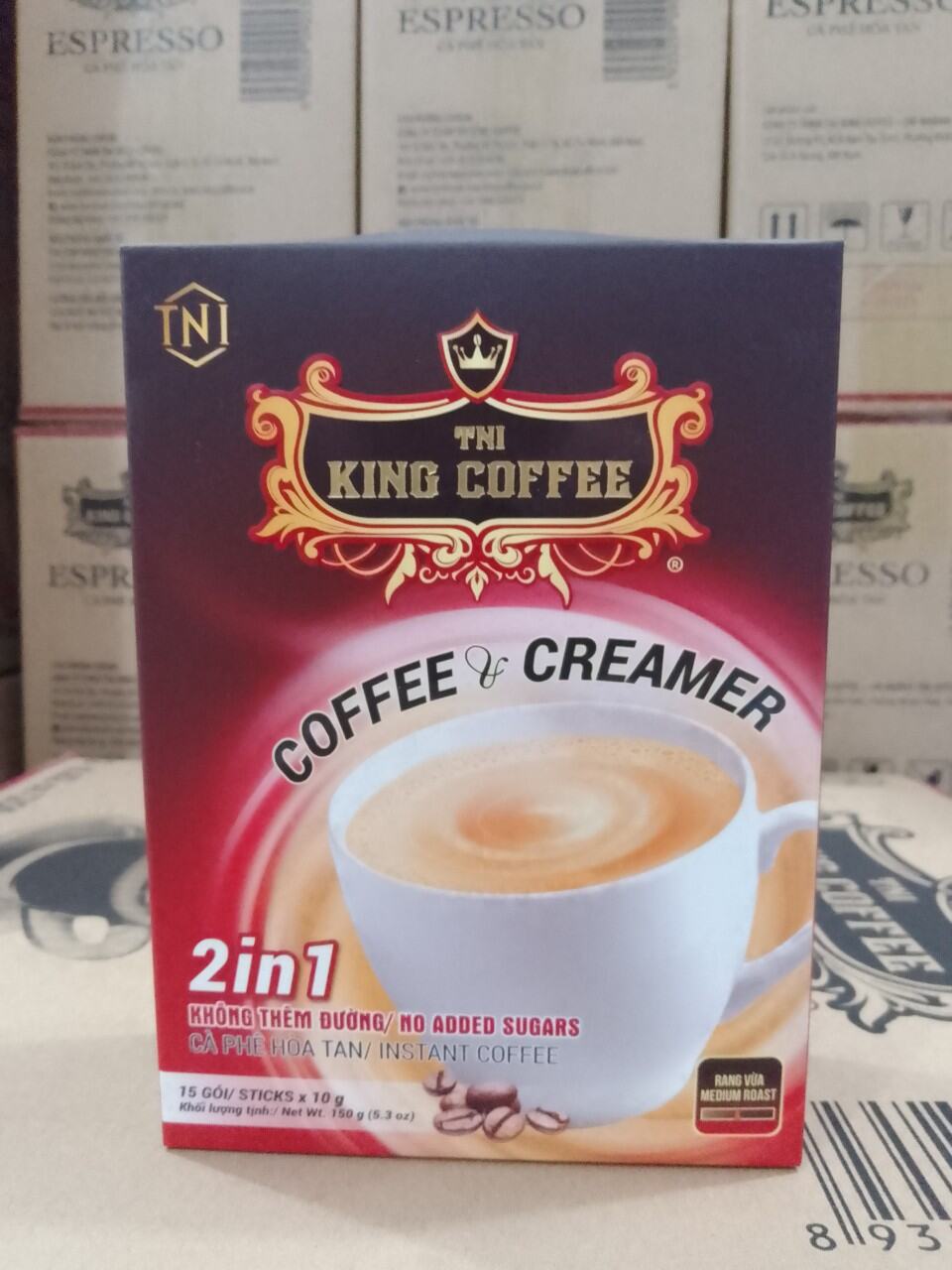 KING COFFEE 2IN1 Coffee & Creamer - Hộp 150 g 15 gói x 10 g