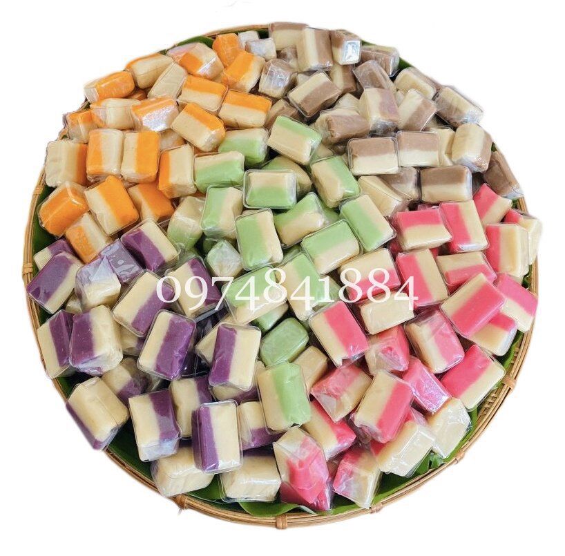 500g kẹo dừa không đường ngũ vị