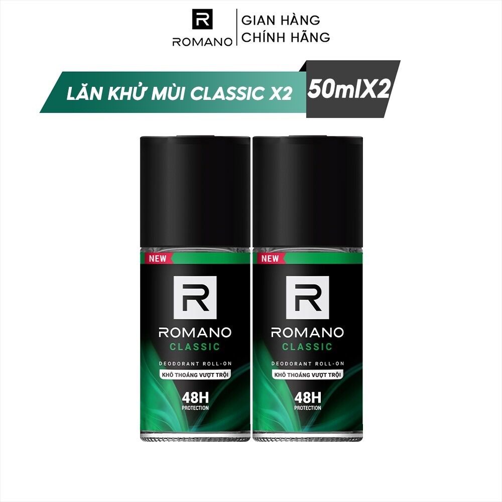 Combo 2 lăn khử mùi Romano Atitude 50ml (50ml x2)