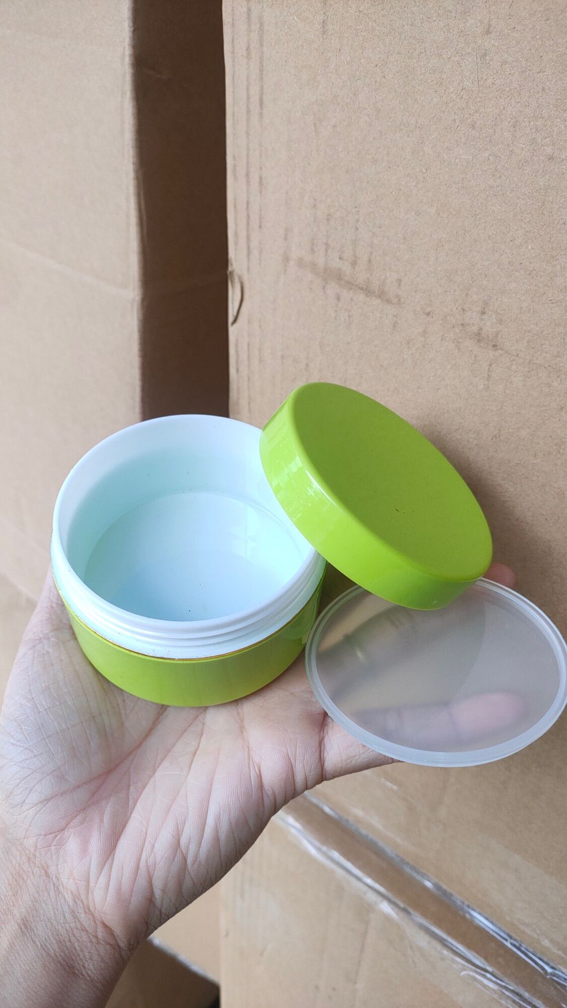 Hủ nhựa 100g đựng kem body màu xanh bơ