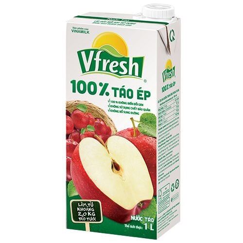 [GIÁ SỐC HOẢ TỐC HCM] Táo ép Vfresh hộp 1L