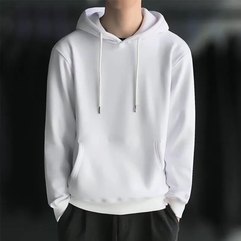 Áo Hoodie Liền Mũ Màu Trơn Áo Khoác Thể Thao Thường Ngày Cặp Đôi Sành Điệu Instagram Phong Cách Hàn Quốc Rộng Rãi Mẫu Mỏng Mùa Thu Đông Cho Nam