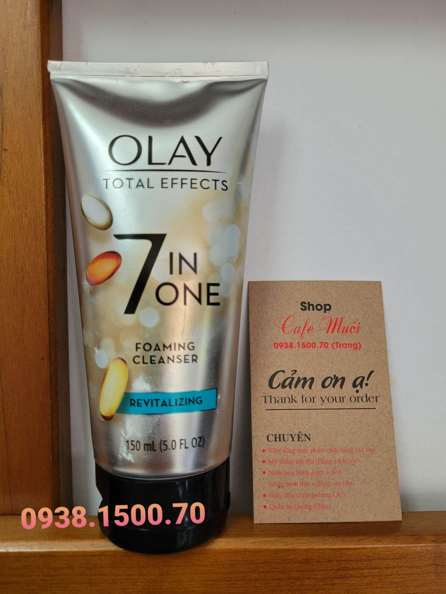 Sữa rửa mặt 7in1 tạo bọt olay total effects 7in1 revitalizing 150ml