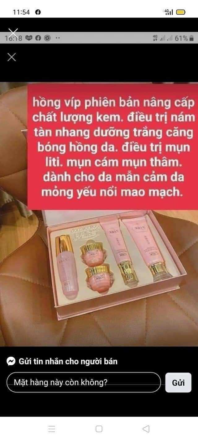 (Xả hàng) Bộ Kem Hoàng Cung Vip hồng