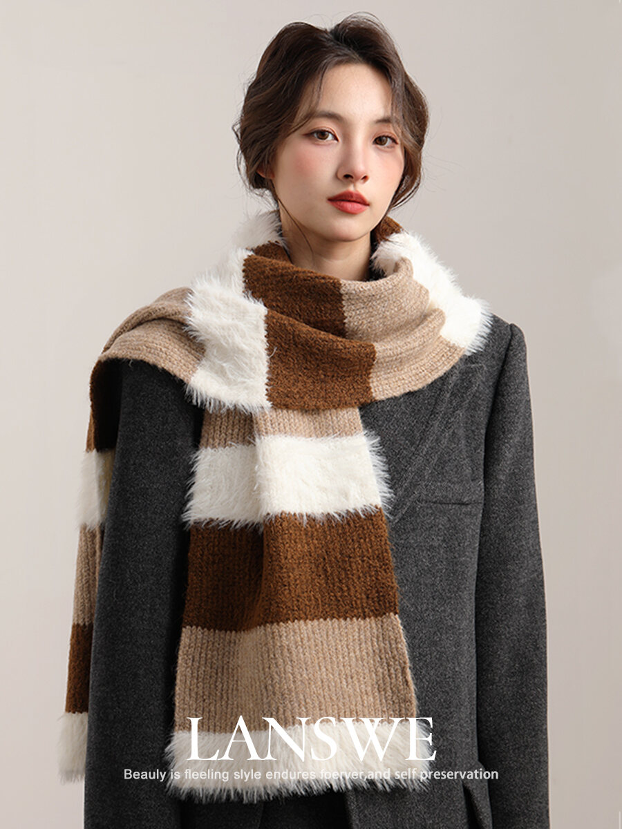 LANSWE | Soft & Elastic Wool Blend Scarf - Thương hiệu LANSWE Giá 600,000 Đồng*Miễn phí vận chuyển