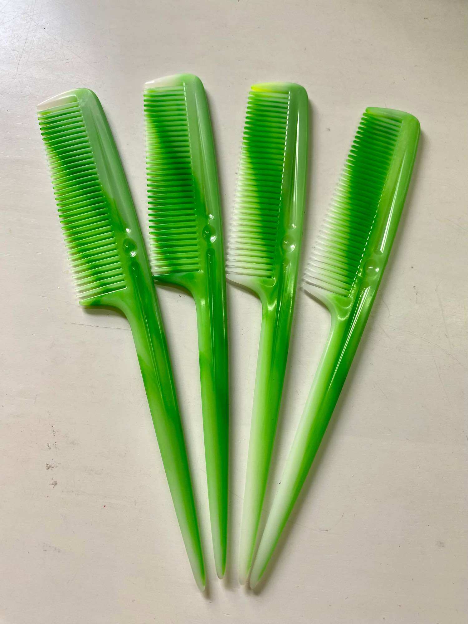💇‍♀️ Set 10 LƯỢC CÁN NHỌN RẺ TÓC (Dài 21cm)