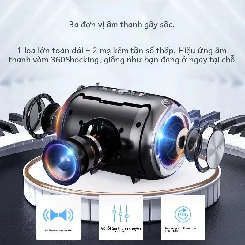 Loa Ngoài Trời Không Dây Bluetooth Có Pháo Bass Âm Lượng Lớn K-Song Sử Dụng Tại Nhà Chèn Thẻ Vô Tuyến Cho Hệ Thống Âm Thanh Xe Máy