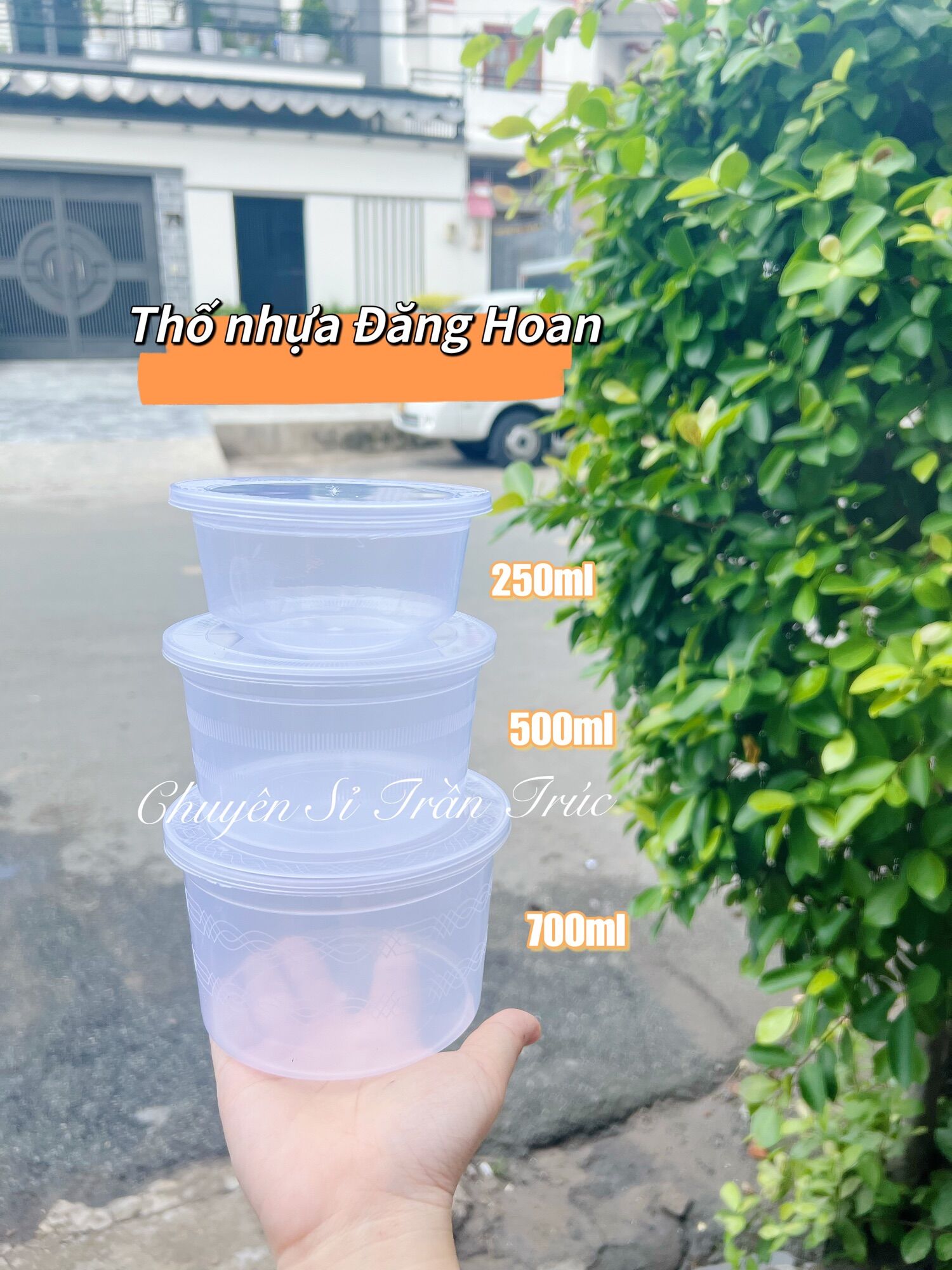 Combo 50 hộp nhựa tròn đựng chè, phở, hủ tiếu, đồ ăn mang về, thố chè, thố phở, thố hủ tiếu, hộp đựng xôi