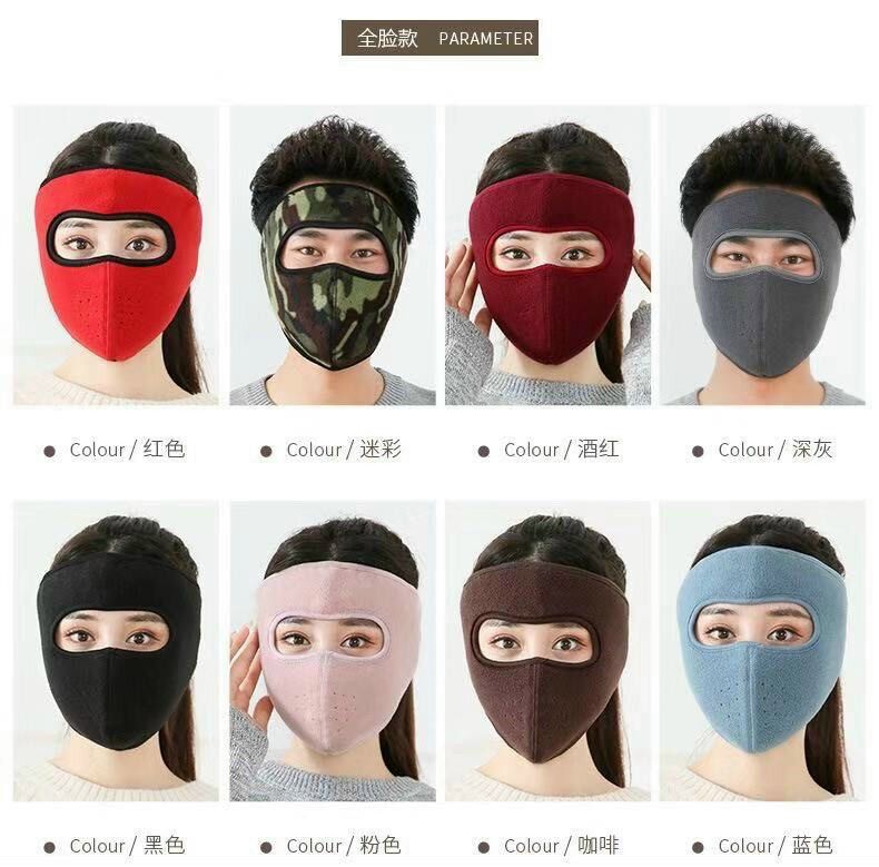 Khẩu trang nỉ ninja đủ màu, khẩu trang che kín mặt, khẩu trang vải hở mắt