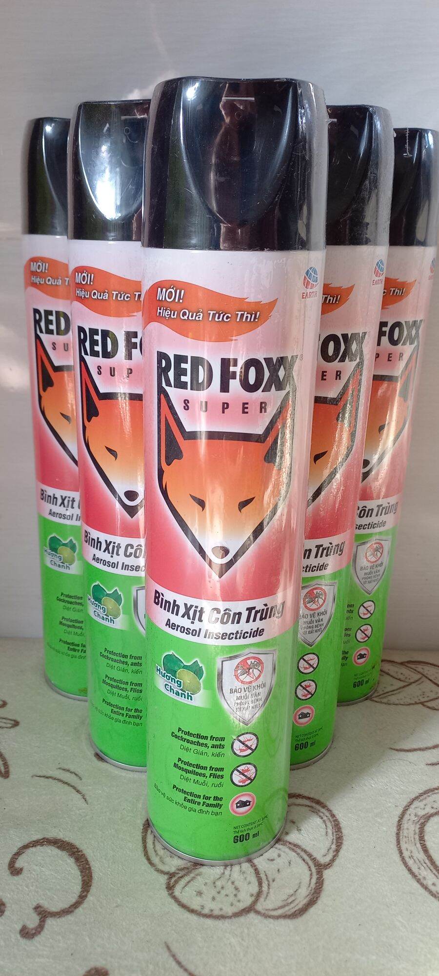 Xịt côn trùng muỗi, gián, kiến Red Foxx 600ml