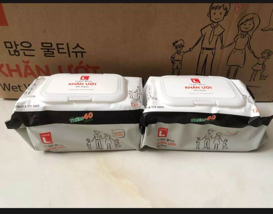 Combo 2 gói khăn ướt lotte