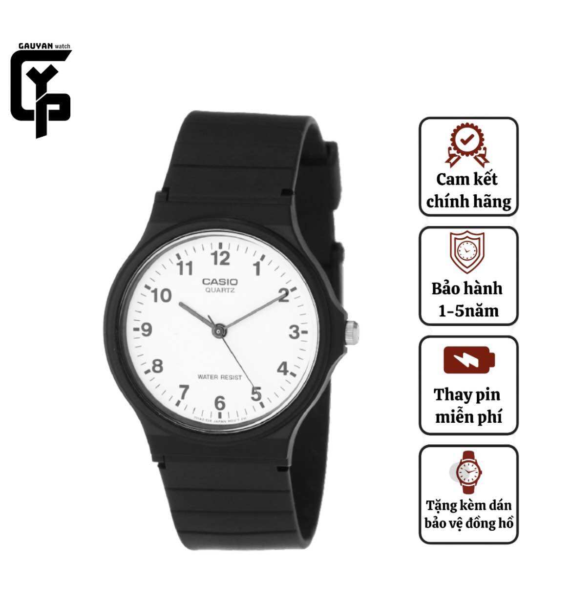 Đồng hồ chính hãng unisex nam/nữ casio mq-24-7bl