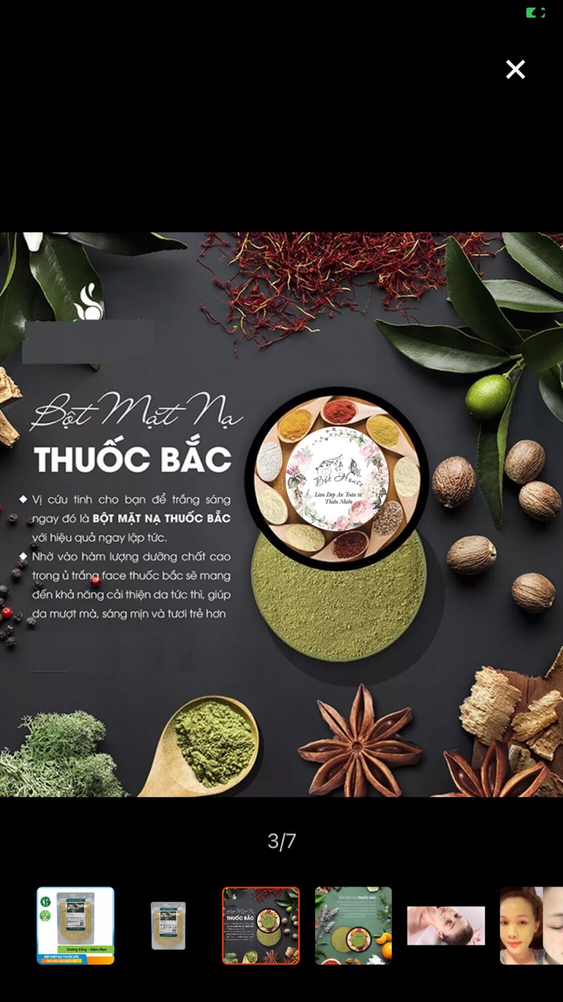 (BỘTHOUSE)50gr BỘT THUOC BẮC Ủ DA HẾT MỤN/TÌM LẠI LÀN DA SÁNH MỊN