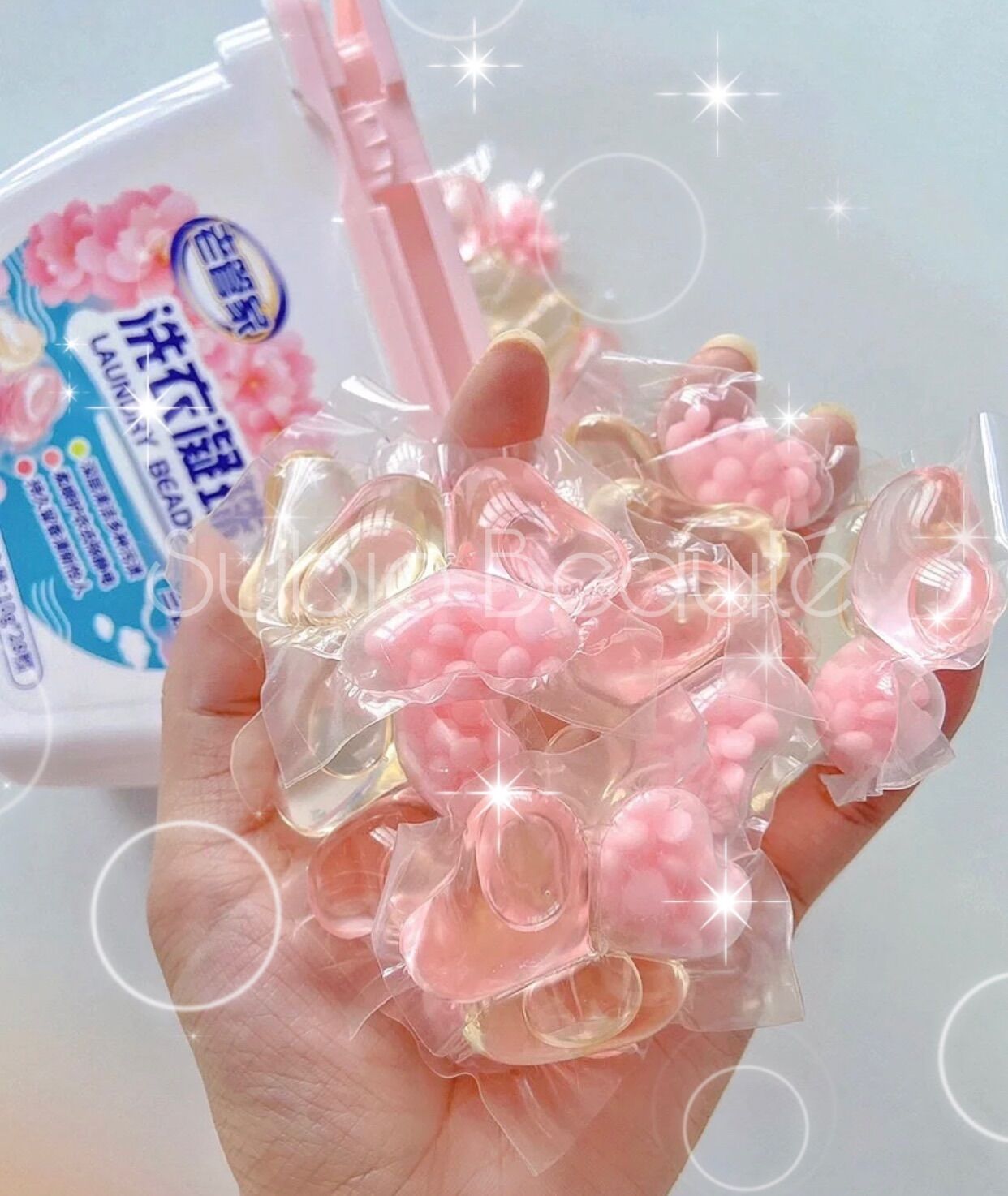 Viên giặt quần áo hương đào 28 viên