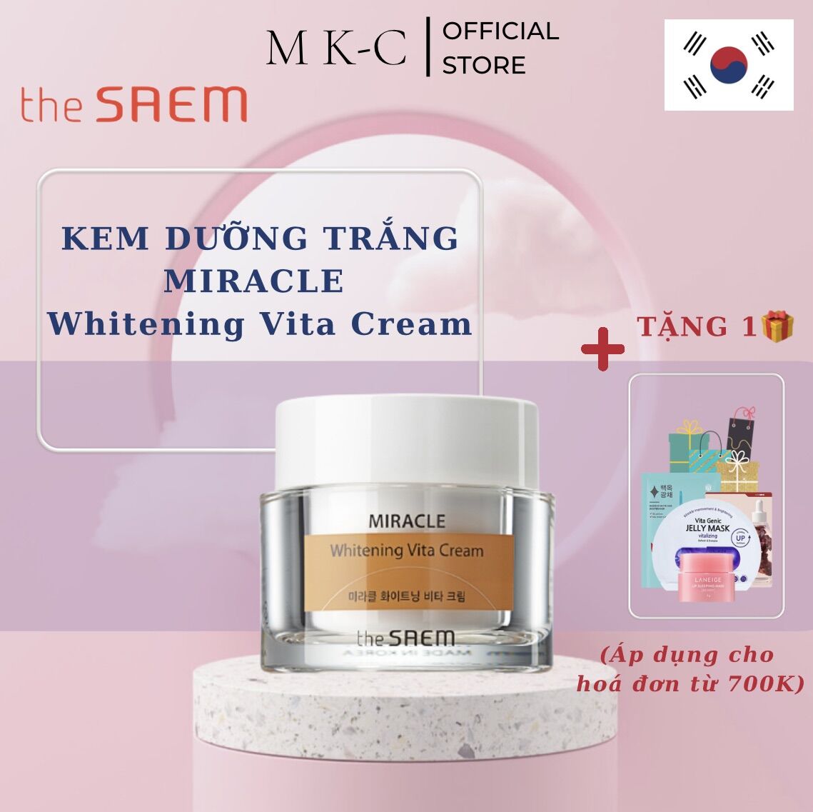 Kem dưỡng trắng Miracle Whitening Vita Cream