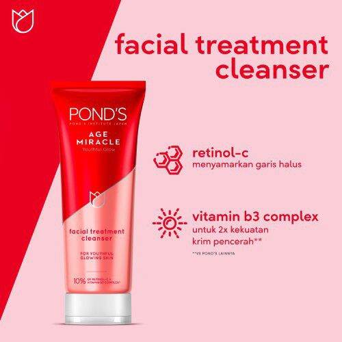 [HCM]Sữa Rửa Mặt Ponds Đỏ Ngừa Lão Hóa 100g