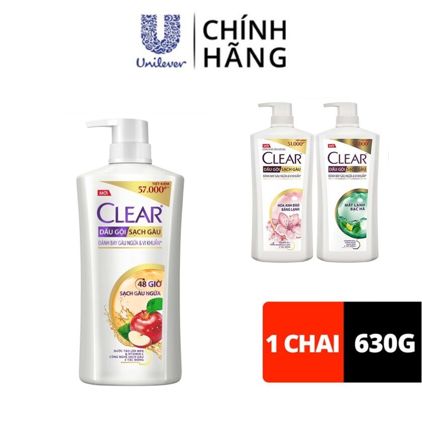 Dầu gội đầu Clear bạc hà 350g