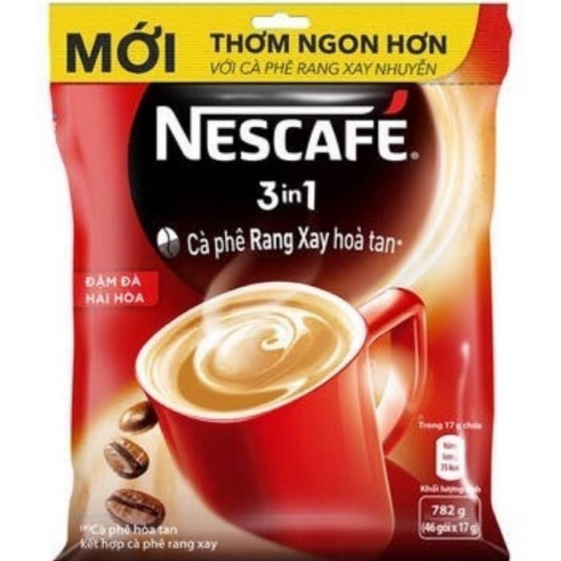 Nescafe 3 in 1 đậm đà hài hòa bịch 46 gói x 17gr