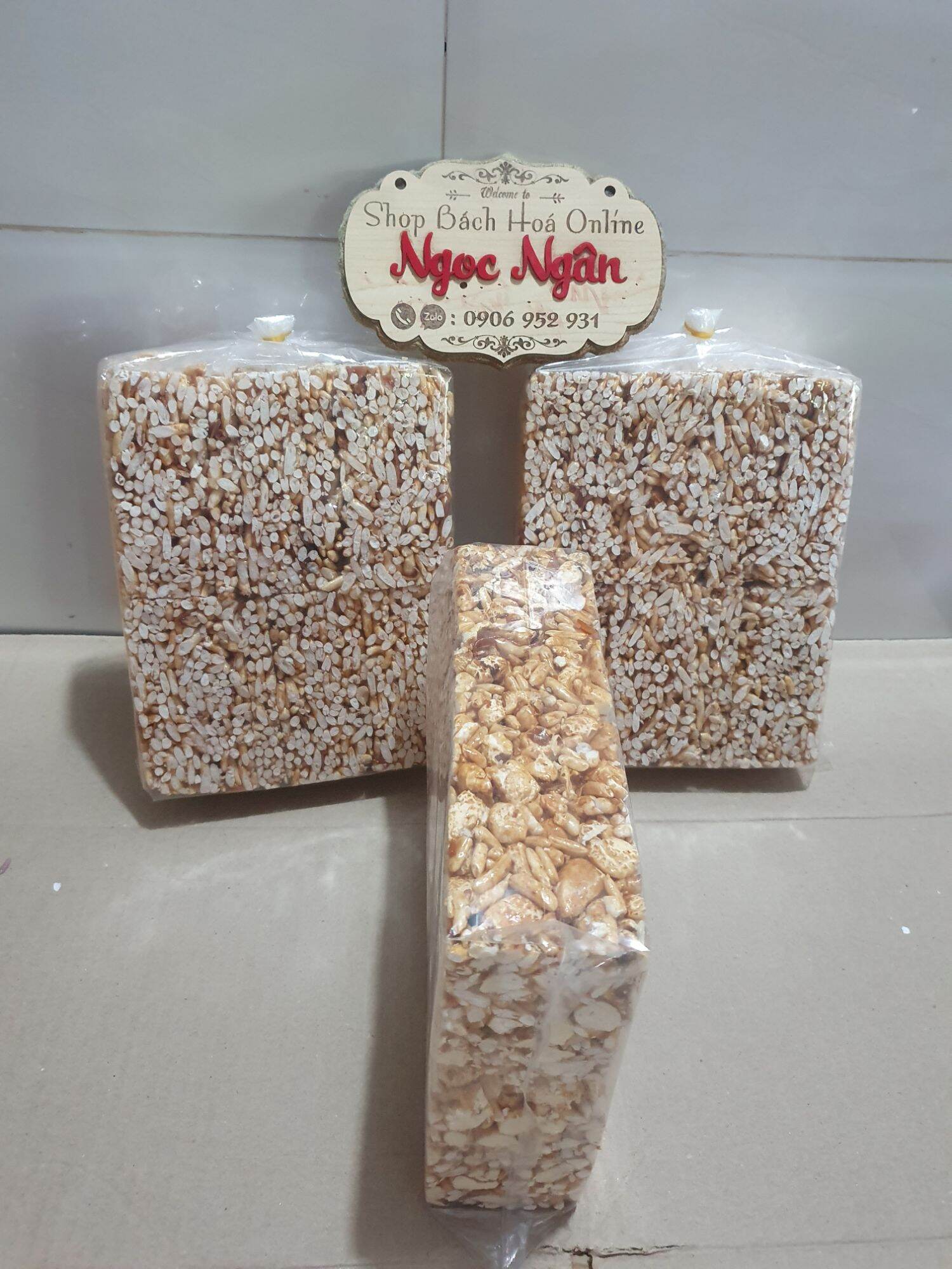 Combo 2 gói cốm và 1 gói bắp ngào đường thơm ngon
