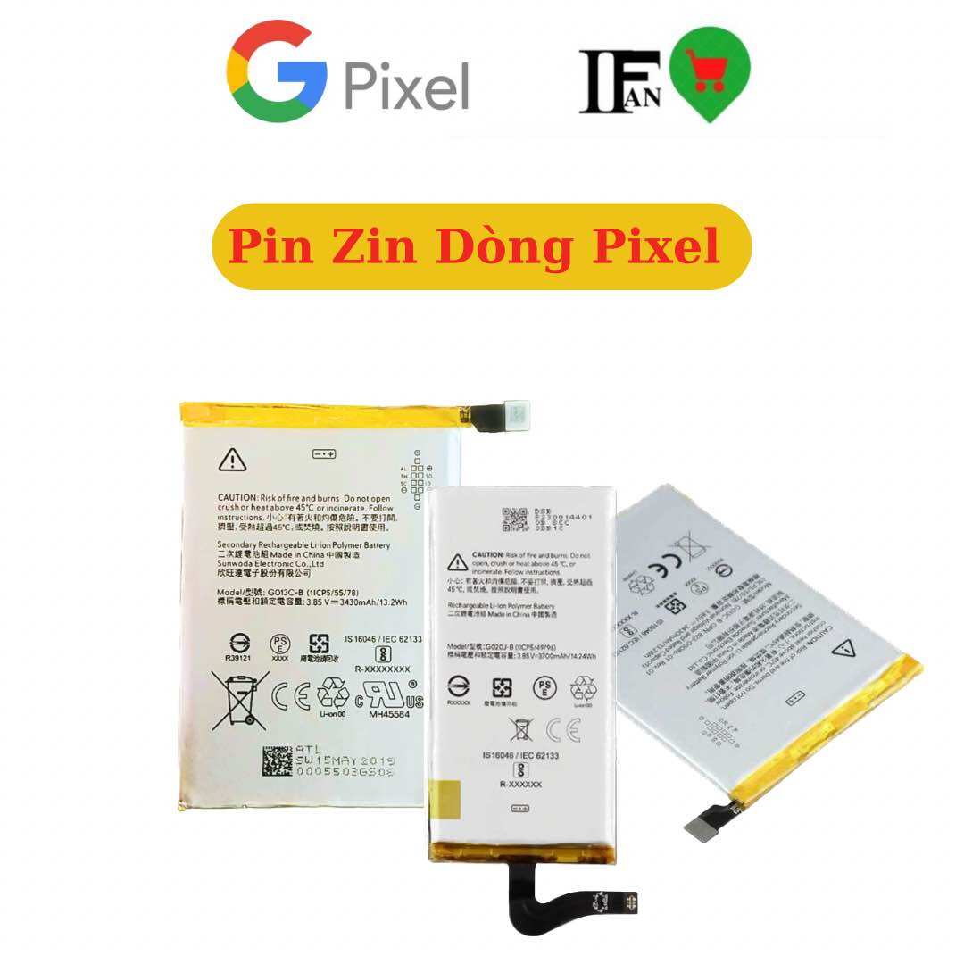Pin google pixel 2/2xl/3/4/4a/4xl/5/6/7/7p zin new chuẩn dung lượng bảo hành 06 tháng