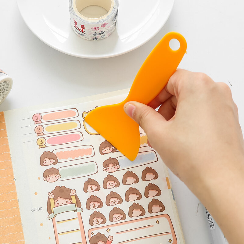 Giấy Dán Băng Keo Sổ Tay Dụng Cụ Nổi Tiếng Trên Mạng Chống Cong Viền Xẻng Nhỏ Màu Vàng Sổ Đựng Giấy Cách Ly Xẻng Nhỏ Bằng Nhựa