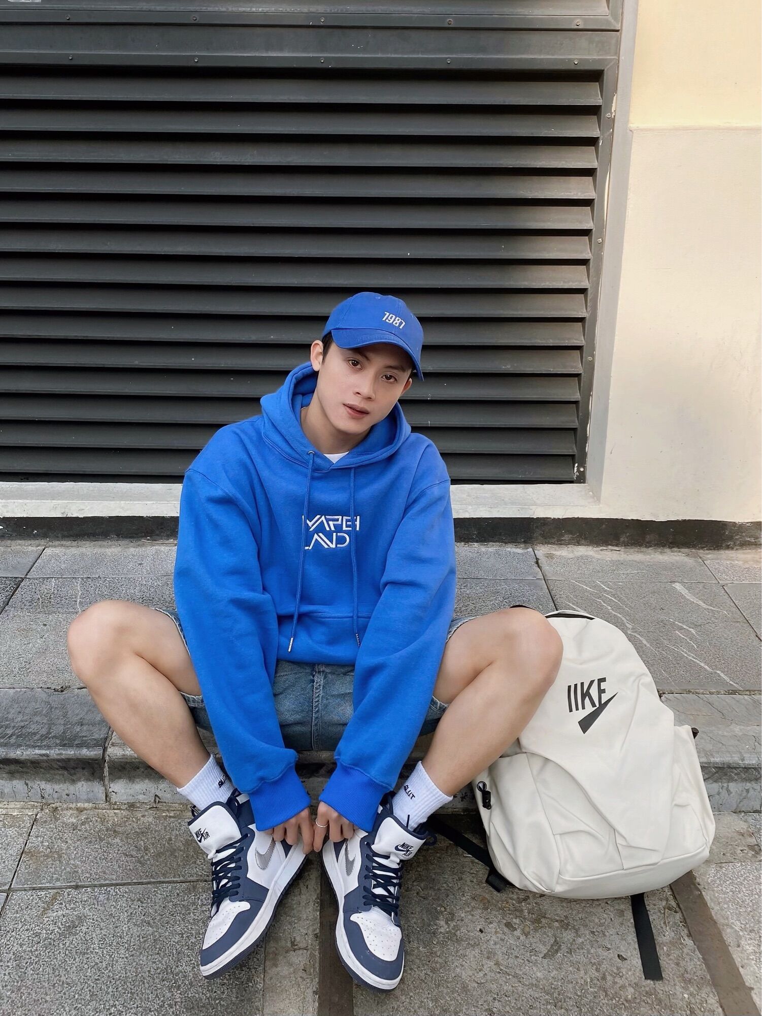 Hoodie marchland blue