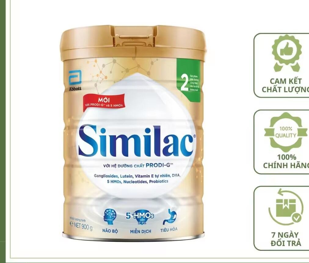 Sữa similac 2 loại 900g dưỡng chất 5g dành cho bé 6-12 tháng date 1/2026