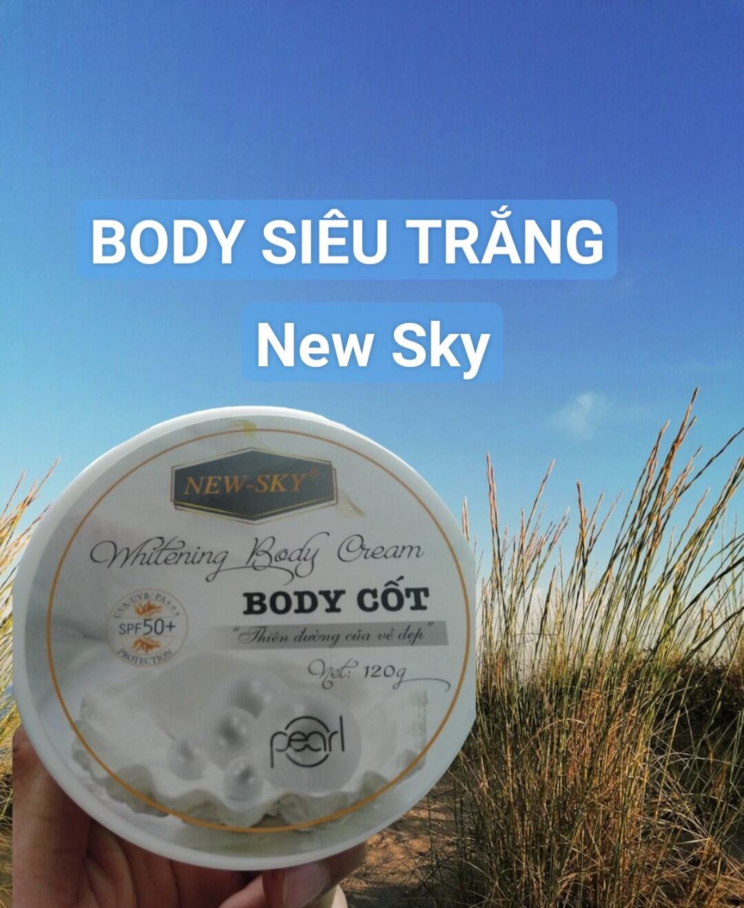 kem body cốt đặc siêu trắng new sky 120g